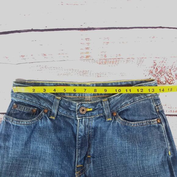 Adriano Goldschmied Ag The Gemini Straight Y2K Jeans Low Rise Retro Med Wash 27 - Picture 8 of 11
